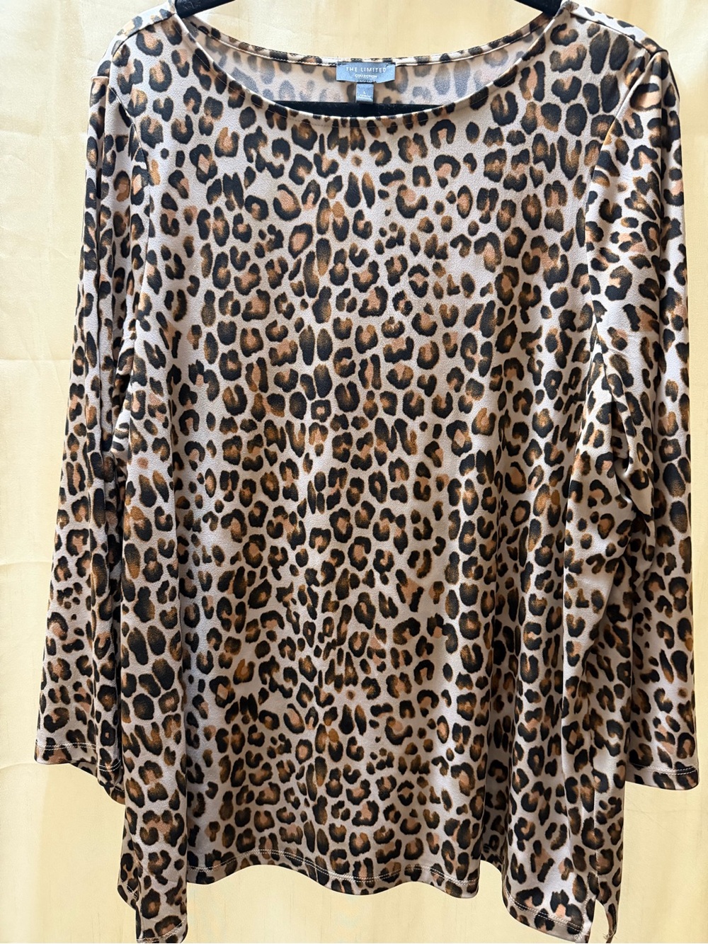 The Limited Leopard Print Long Sleeve Tee - Brown, Black
